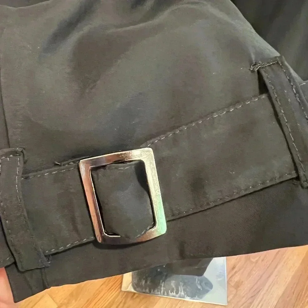 LITA by Ciara Elevate Trench Coat Black Size Medium - Picture 4 of 9